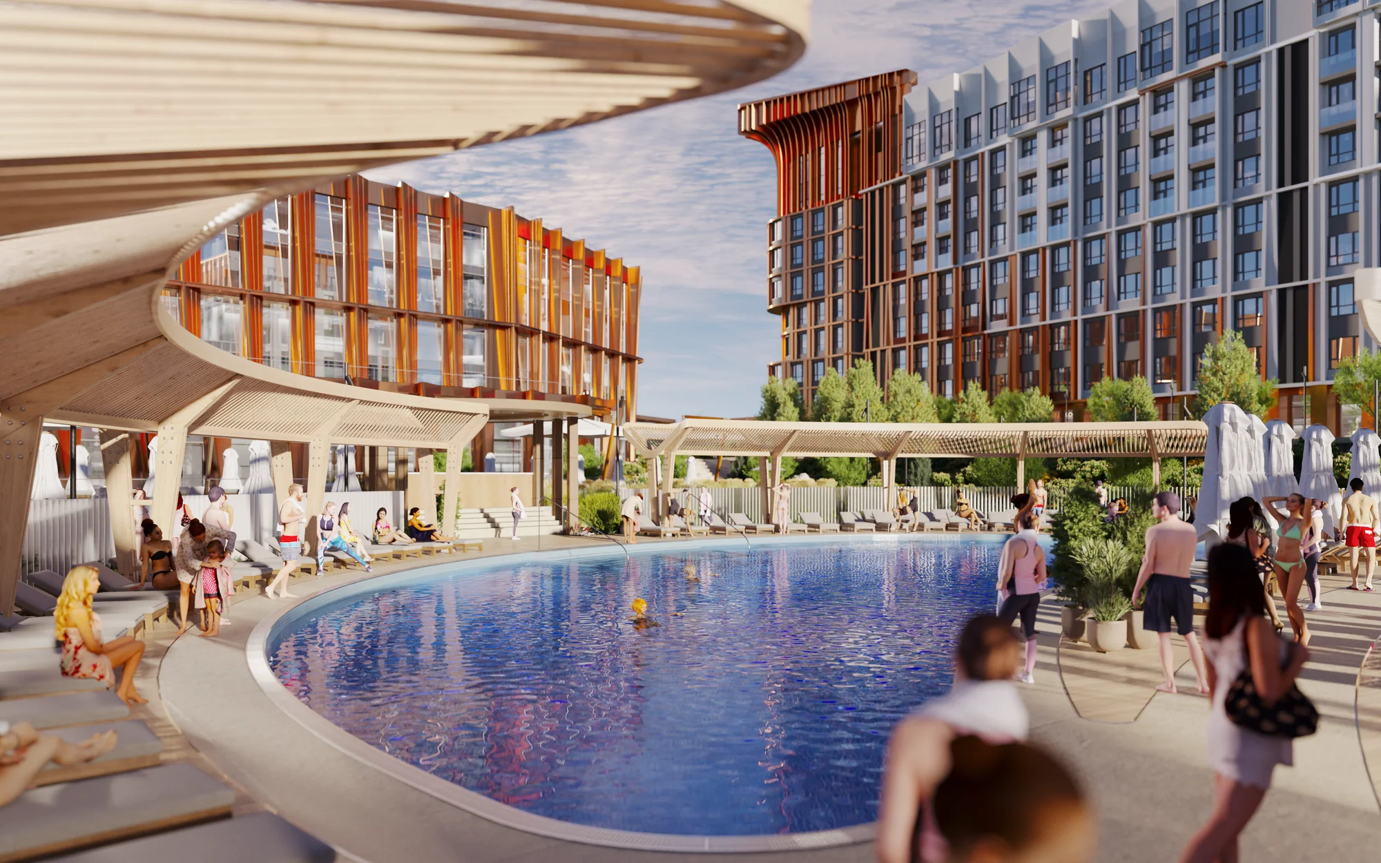 Архитектурный ансамбль Rizalta Resort и центральная wellness-зона в Белокурихе